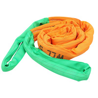 Sangle de levage en polyester résistante à l'usure, sangle en boucle sans fin avec housse pour la construction, le transport de marchandises et les levages lourds