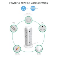 11 prises électrique uk rallonge carte d'extension intelligente prise parasurtenseur 4 ports usb multiprise tour de multiprise