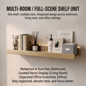<span class=keywords><strong>Étagère</strong></span> Flottante LED Moderne de Luxe en <span class=keywords><strong>Aluminium</strong></span> OEM/ODM, 36 Couleurs, Lumière Ambiante Personnalisée, Rangement Mural pour Hôtel, Salle de Bain, Bureau - Product Image 4
