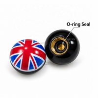 Capuchons de valve de pneu en forme de drapeau américain (USA), drapeau britannique (Union Jack), drapeau allemand, forme sphérique, ajustement universel