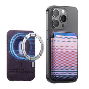 Étui pour téléphone portable Apple avec porte-cartes magnétique, coutures rayées, Kevlar, porte-cartes magnétique robuste - Product Image 1