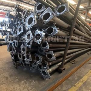 เสาไฟเหล็กแบบแขนคู่สำหรับกลางแจ้งในชนบทเสาจากโรงงานจีนราคาถูก4ม. 5ม. 6ม. 8ม. 8ม. 9ม. 10ม. 12ม. - Product Image 2