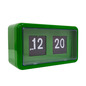 모던한 사각형 디자인 플라스틱 자동 뒤집기 달력 탁상 시계 - Product Image 1