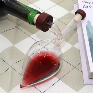 Aireador de Vino de Vidrio Borosilicato Soplado a Mano al por Mayor, Vertedor Portátil para Botellas Rojas, Copas de Lujo - Product Image 2