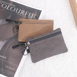 Portefeuille portable en toile pour pièces de monnaie et cartes avec cordon porte-clés pour promotions de marque - Product Image 3