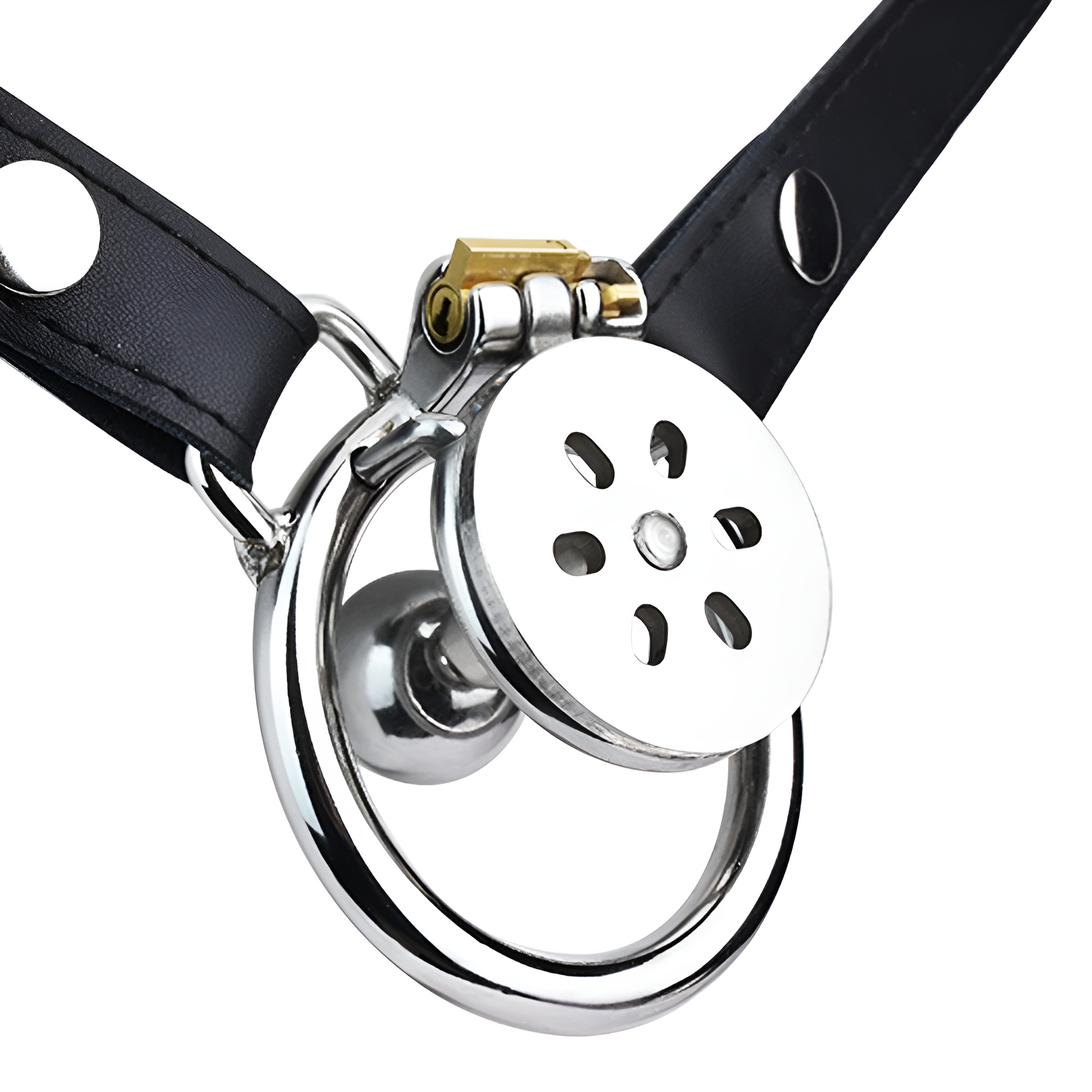 Ceinture à anneaux ronds - Argent