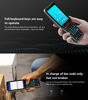 Portable Android 10 GPS WIFI NFC 1D/2D Scanner de codes à barres PDA Clavier complet Entrepôt Logistique Express Paquet Collecteur de données PDA