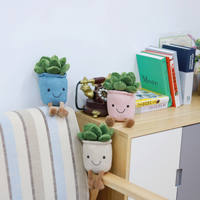 Jouets de plantes en pot en peluche fantaisistes - Succulentes, tulipes, campanules avec des visages souriants, cadeau parfait pour les jardiniers