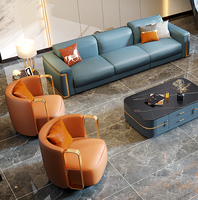 Fauteuil de Salon Moderne en Cuir de Luxe Pivotant avec Accoudoirs, Monoplace, pour Ameublement