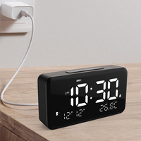 Réveil numérique personnalisé à commande vocale Réveil mains libres pour chambre à coucher Seniors Kids Blind Heavy Sleepers