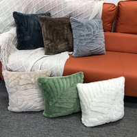 Housse de coussin en peluche personnalisée en forme de feuille, housse de coussin en polyester, coussin décoratif moderne minimaliste pour canapé, lit, maison