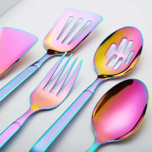 Juego de Cucharas de Lujo Doradas para Buffet, Cuchara Ranurada para Servir Alimentos, Pala para Freír, Cuchara para Freír - Product Image 3