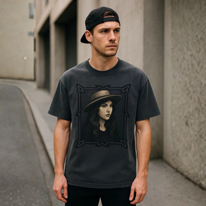 T-shirt graphique vintage en coton biologique écologique pour homme, style hip-hop, épaules tombantes, 100% coton, streetwear premium - Product Image 2