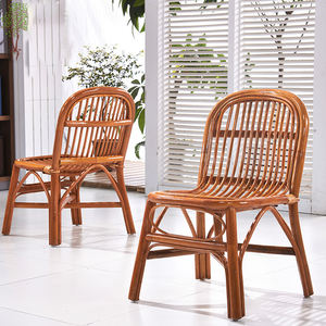 Silla de jardín de mimbre de color natural para <span class=keywords><strong>eventos</strong></span> de fiesta de hotel, banquete de bambú plegable al aire libre, comedor para boda - Product Image 4