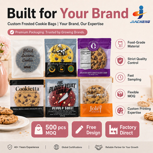 Sachets d'Emballage Individuels pour Aliments, Bonbons, Biscuits, Scellables à Chaud, en <span class=keywords><strong>Plastique</strong></span> Transparent Givré, Imprimés sur Mesure, avec Design - Product Image 3