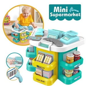 Juego de simulación de supermercado para niños, mostrador de ventas con tarjeta de crédito escaneable, juguete de rol para jugar a la caja registradora - Product Image 1