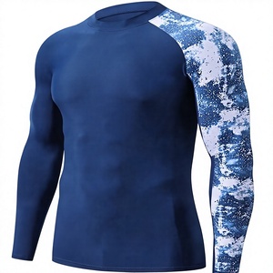 <b>Men</b> Compression <b>Shirt</b> Long Sleeve <b>Swim</b> <b>Shirt</b> Sublimation Printed Rash Quick Dry Rash Guard - Product Image 1
