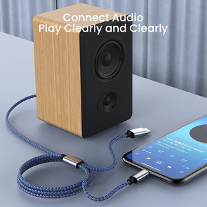 Bán Buôn Tùy Chỉnh 3in1 2in1 3.5Mm Nam Để 3.5Mm/USB A/USB Loại C/8Pin Nam AUX Cáp Âm Thanh Cho <span class=keywords><strong>Apple</strong></span> Android Âm Thanh Xe Hơi Tai Nghe - Product Image 6