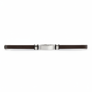 Bracciale Tennis in Acciaio e Nero alla Moda - Product Image 2