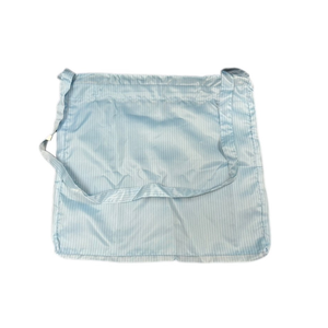 กระเป๋าโท้ทโพลีเอสเตอร์สีขาวแบบซักได้ พร้อมสายสะพายลายทางป้องกันไฟฟ้าสถิต ซิปคู่ ป้องกันฝุ่น ผลิตภัณฑ์เพื่อความปลอดภัย KAWAZAKI - Product Image 1