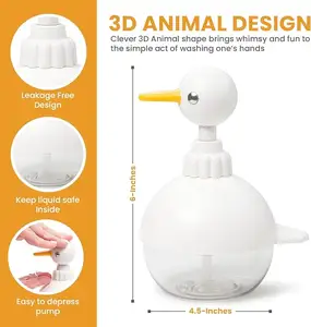 공장 판매 플라스틱 터치 비누 디스펜서 거품 병 욕실 손 소독제 액체 비누 어린이를위한 3D 만화 디스펜서