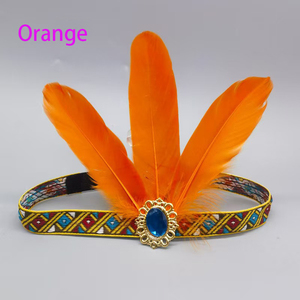 Serre-tête à plumes style indien, coiffe ethnique à plumes, accessoires de performance pour tambour africain, vente en gros - Product Image 4