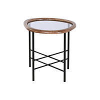 TABLE BASSE EN CRISTAL 61X50X53 NOIR