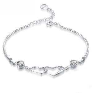 New Trendy Sterling <b>Silver</b> 925 Rhodium Plated Bowknot <b>Charm</b> <b>Bracelet</b> with Zircon for Women Wedding & Party Gift - Product Image 6