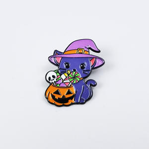 Broches <span class=keywords><strong>de</strong></span> <span class=keywords><strong>la</strong></span> Serie Halloween, Sombreros <span class=keywords><strong>de</strong></span> <span class=keywords><strong>Bruja</strong></span>, Accesorios <span class=keywords><strong>de</strong></span> Dulces, Decoraciones para Mochilas <span class=keywords><strong>de</strong></span> Disfraces, Insignias Metálicas - Product Image 6