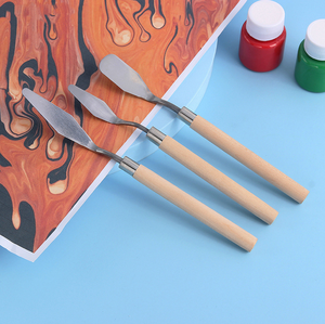 Espátula para Pintar con Mango de Madera de 3 Tamaños Diferentes para Mezclar Pintura al Óleo - Product Image 6