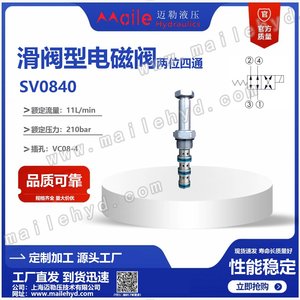 Vanne solénoïde à cartouche hydraulique Mailer SV08-40, 2 positions 4 voies, pour produits pétroliers et traitement de l'eau environnemental - Product Image 5