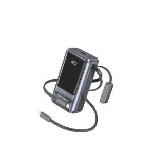 Banco de energía de alta capacidad de 10000mAh y 22.5W con cable integrado para portátil - Product Image 1