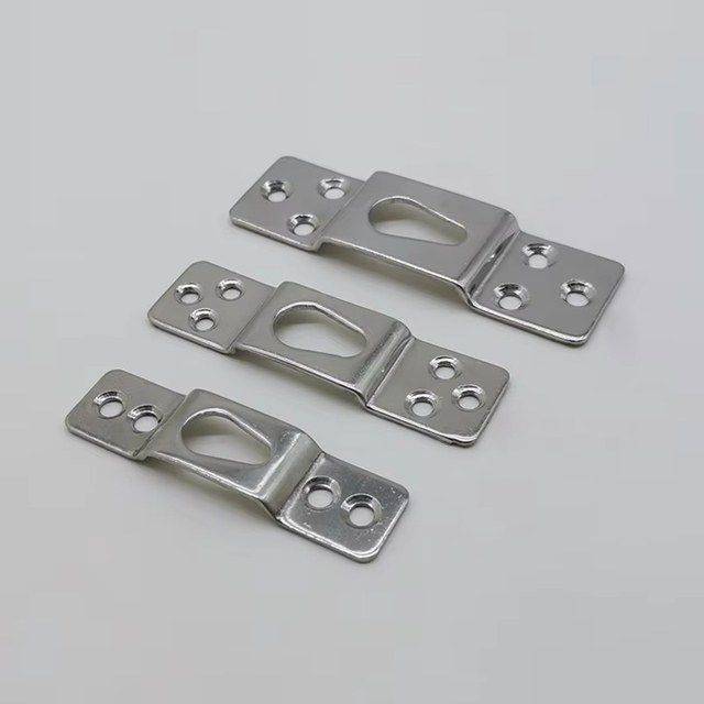 Heavy Duty Custom Keyhole Stainless Steel Galvanized Plain Silver Album Photo Picture Frame Hanger Wall Conceal Hook Bracket