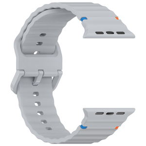 Aibangjia nuovo cinturino in Silicone cinturino Wave gomma banda sportiva per Apple Watch serie 11 cinturino - Product Image 6
