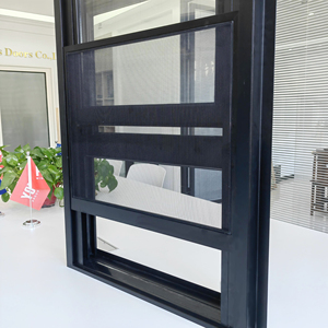 Fenêtre coulissante verticale double vitrage en aluminium à cadre fin moderne PENJOY, sur mesure, pour immeuble d'appartements - Product Image 6