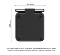 Balance connectée Smart Body VA Display à 8 électrodes, contrôle par application, alimentation par batterie haute capacité, rotative, pour hôtel, maison, salle de sport, modèle G78-BT