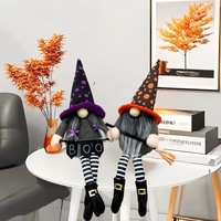 Nouvelle Arrivée 2026 Décoration d'Halloween : Figurine de Sorcière Sans Visage ou Gnome en Tissu avec Cape Noire pour Intérieur, Personnalisation Disponible