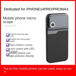 Étui pour <span class=keywords><strong>iPhone</strong></span> 16/15/<span class=keywords><strong>14</strong></span> <span class=keywords><strong>Pro</strong></span> Max, style étui de téléphone portable avec microscope, objectif <span class=keywords><strong>macro</strong></span> à grossissement 400x - Product Image 2