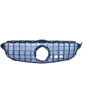 Parrilla Delantera de Repuesto Estilo GT <span class=keywords><strong>GTR</strong></span> para <span class=keywords><strong>Mercedes</strong></span>-Benz Clase C C63 <span class=keywords><strong>AMG</strong></span> W204, Plateada, Alta Calidad, 100% Compatible, Nueva - Product Image 1