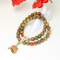 Gelang Rumbai Bunga DIY Kayu Cendana Hijau