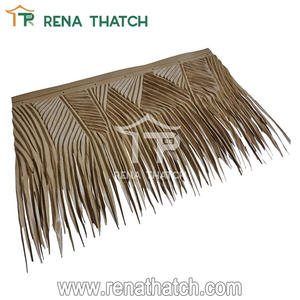 Hojas de Palma sintéticas de aspecto natural, tejas de paja, paraguas, panel de paja sintética Artificial - Product Image 6