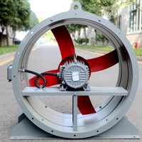 Ventilateur axial OEM électrique à faible bruit, 4 pales, en acier estampé, avec carter à bride filigranée 4 # -10 #   Roulement à billes 380V pour entrepôt et bureau