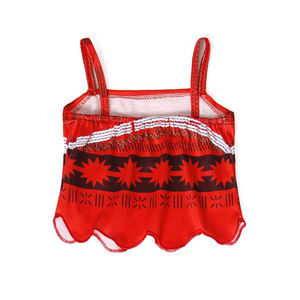 Costume da Principessa per Bambine, Completo a Tema per Compleanno, Vestito di Halloween, Set Due Pezzi con Top Corto e Gonna con Frange - Product Image 4