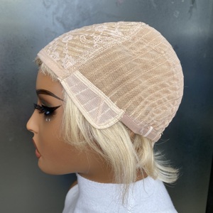 วิกผมสั้นสีบลอนด์ 613 แบบตรง ความยาวประบ่า ทรงพิกซี่คัท มีหน้าม้า ไม่ต้องใช้กาว ขายส่ง - Product Image 6