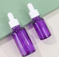 Flacons de mélange pour cosmétiques 10 ml, flacon compte-gouttes en verre violet 50 ml pour huiles essentielles, flacons vides pour liquides et essences