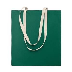 Bolsa de Compras Zevra de Algodón Color Verde Oscuro, Grande, con Asa para el Hombro, para Compras, Hecha en Italia - Product Image 1