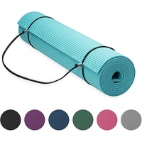 Tapete de Yoga Extra Grueso Antidesgarro, Multiusos, de Alta Densidad de 1/4 de Pulgada, con Correa de Transporte