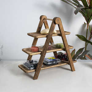 Solid Wood 3 Tier Tabletop Shelf For Kitchen Storage <b>Vegetable</b> Rack Durable <b>Standing</b> Type Rectangle Shape - Product Image 4
