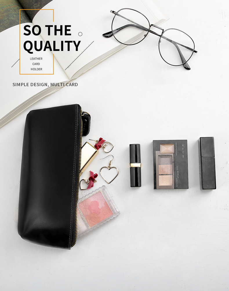 Personnalisé Résistant À L'eau Hommes Femmes Vrai Cuir De Vache Noir En Vrac Voyage Lavage Sac Cosmétique Maquillage Sac