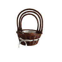 Nouveaux paniers à fleurs en rotin tissés à la main avec paniers-cadeaux de rangement pour pain de fruits décorés et paniers de rangement traités